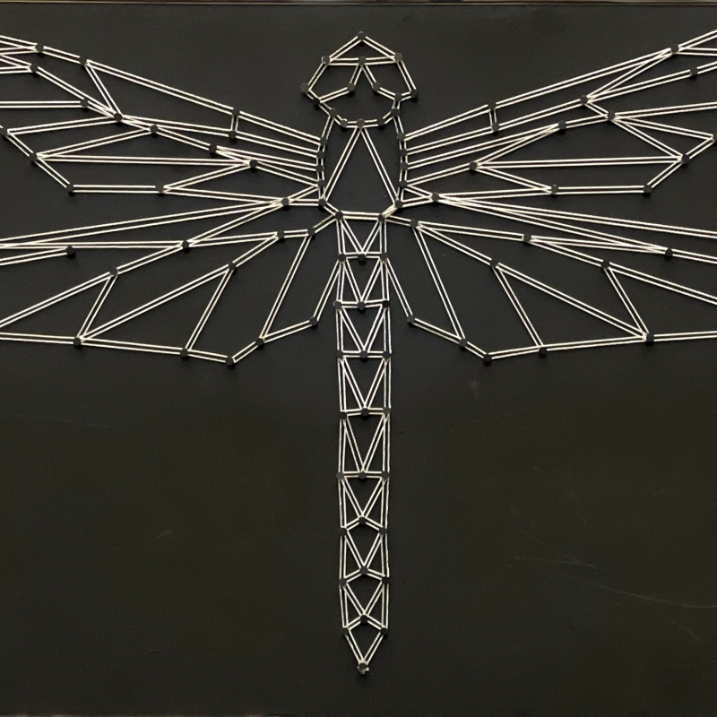 String Art One Liner Dragonfly