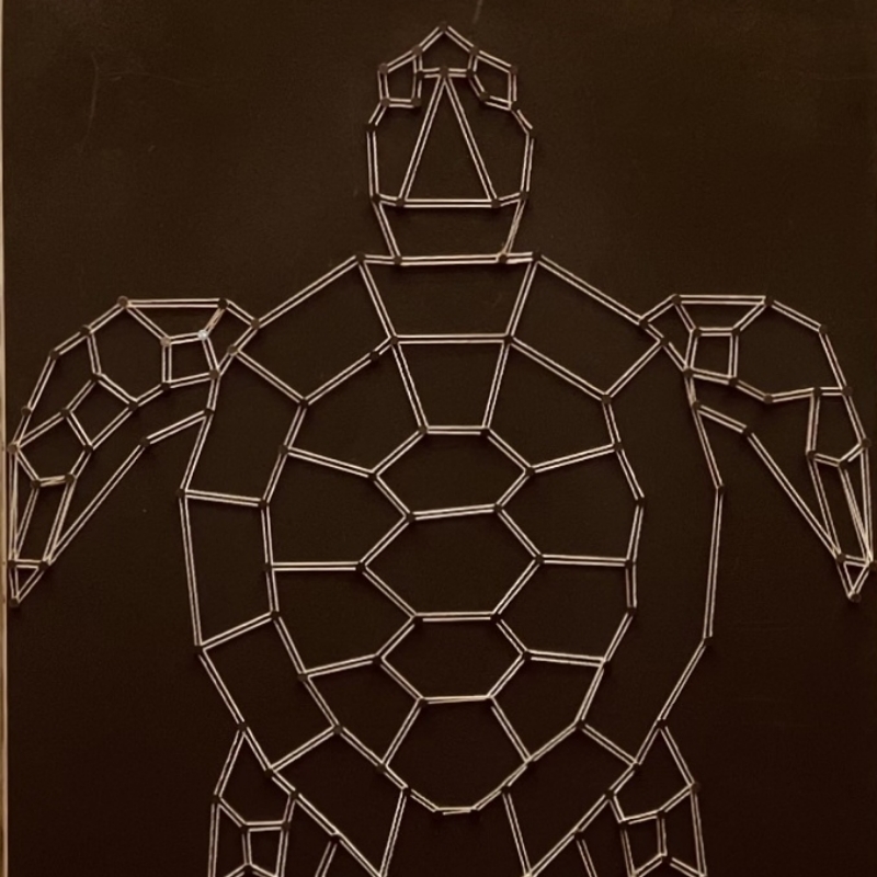 String Art One liner Turtle