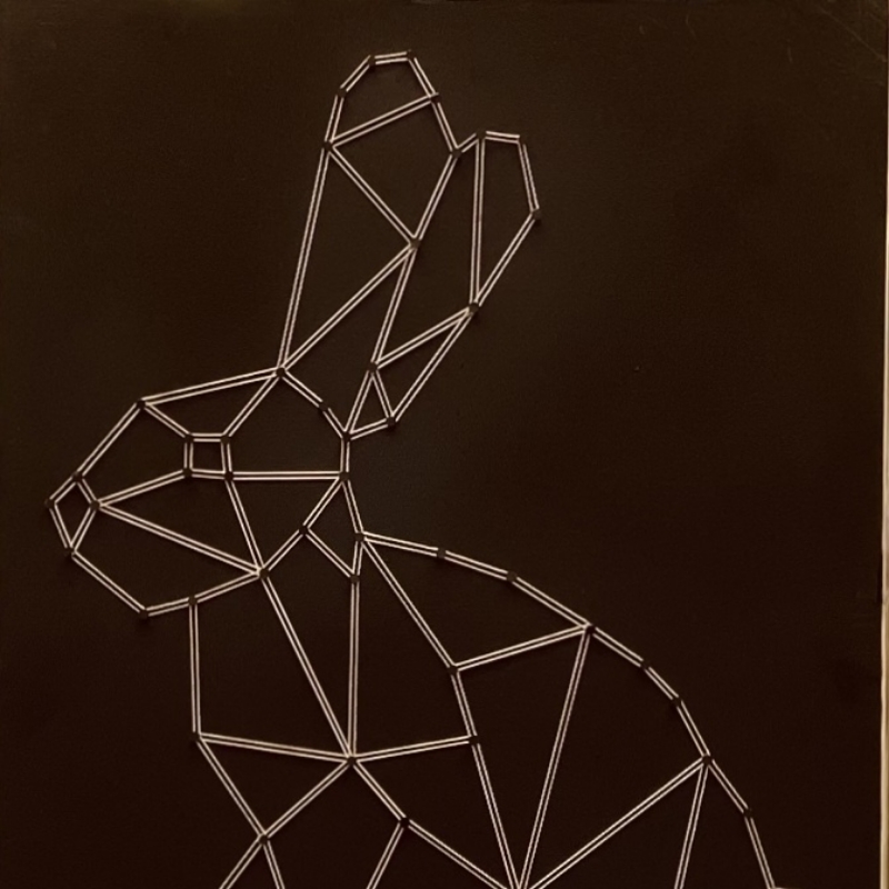 String Art One liner Rabbit