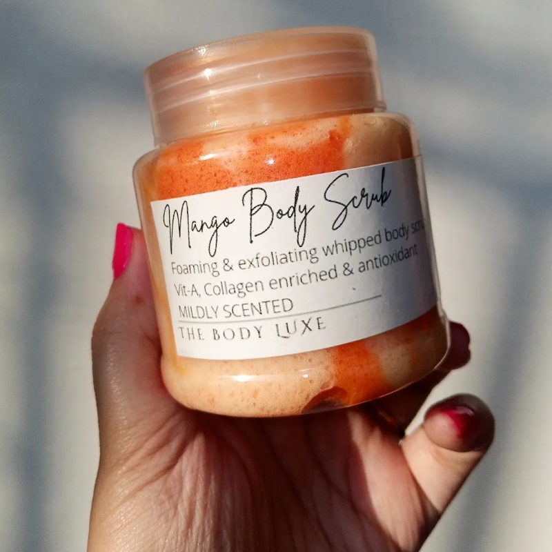 Mango Body Scrub - Foaming, Exfoliating & Moisturizing.