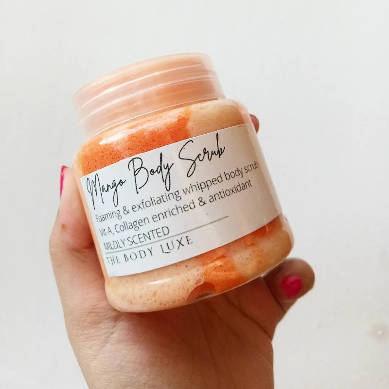 Mango Body Scrub - Foaming, Exfoliating & Moisturizing.
