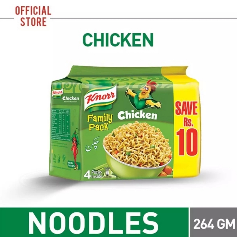 KNORR NOODLES CHICKEN FAMILY PACK 264G (Pack of 4)
