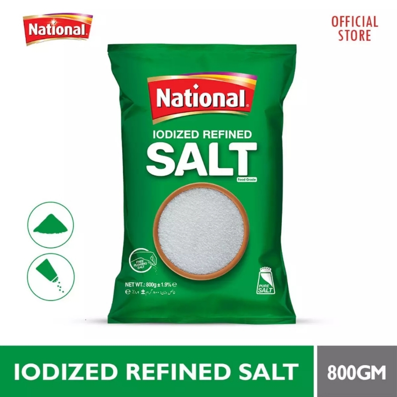 National lodized Refined Table Salt 800gm