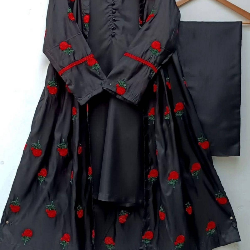 3 Pcs Katan Silk Gown