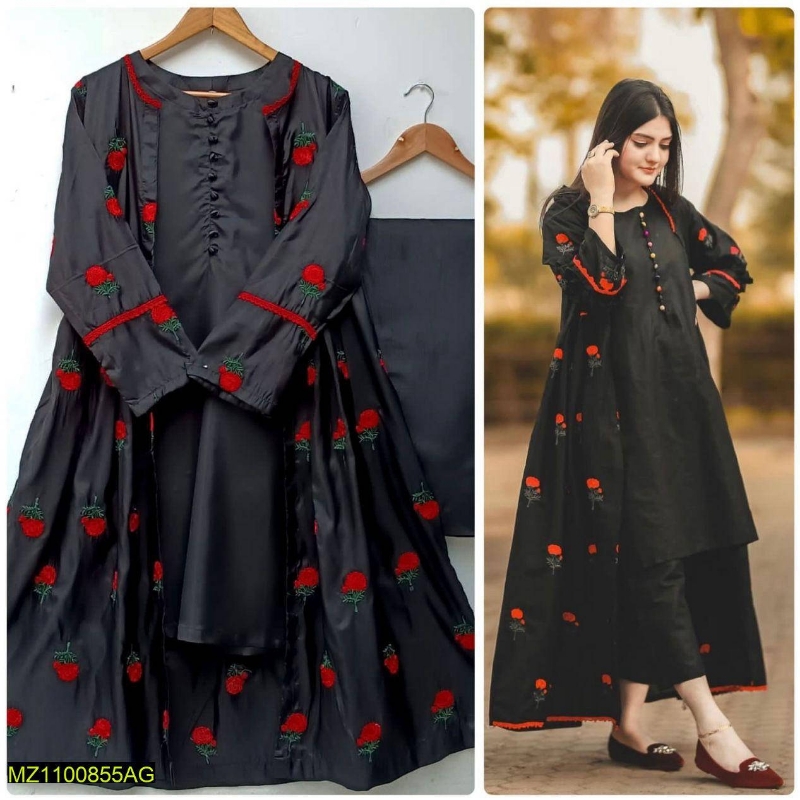 3 Pcs Katan Silk Gown