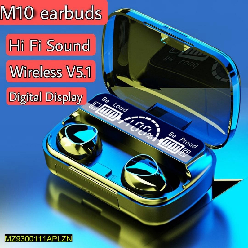 M10 TWS Bluetooth 5.1 Airphones Duel Battery
