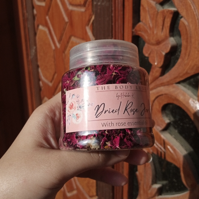 Naturally Dried Rose Jar for aromatic bath