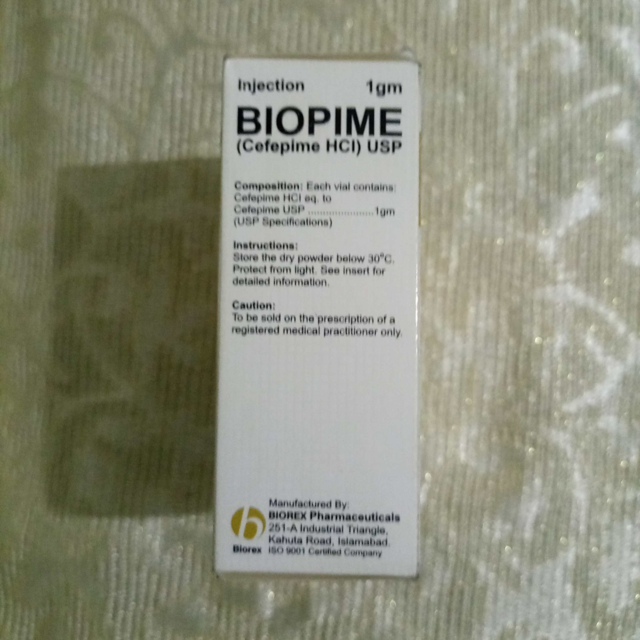 INJ BIOPIME    CEFEPINE 1 G