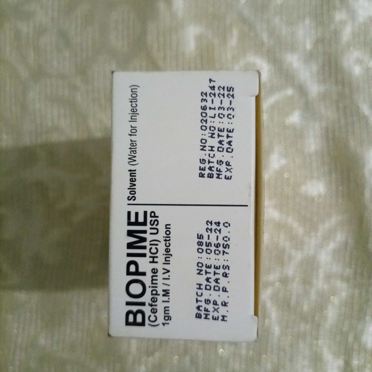 INJ BIOPIME    CEFEPINE 1 G