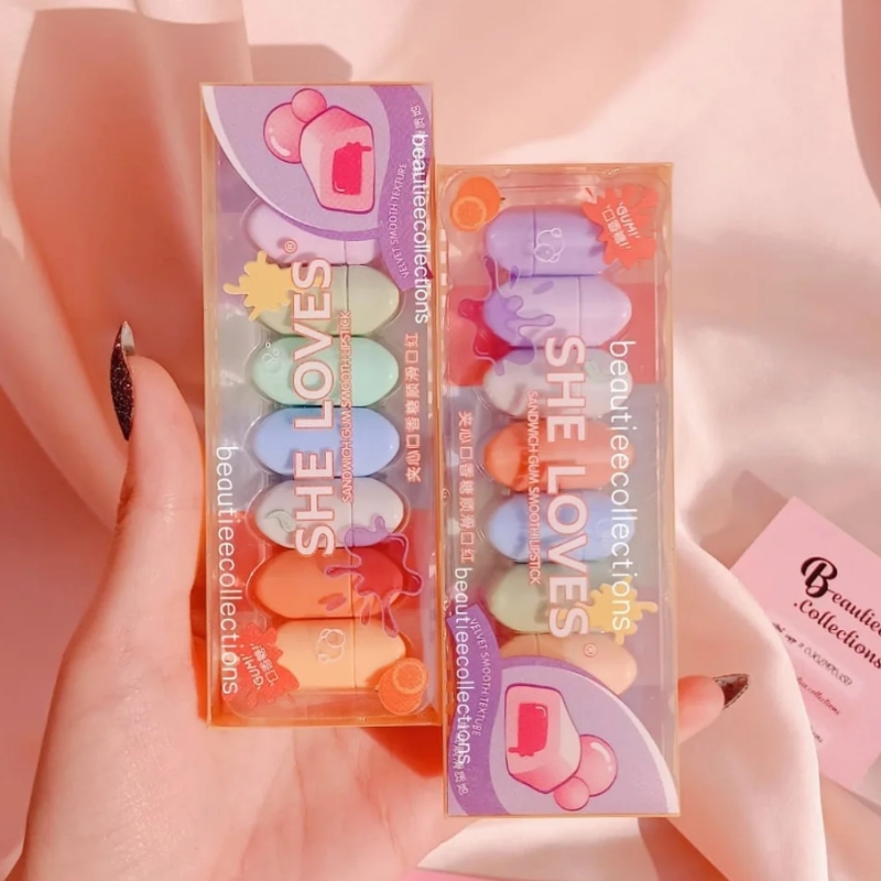 She loves  gum mini velvet lipsticks