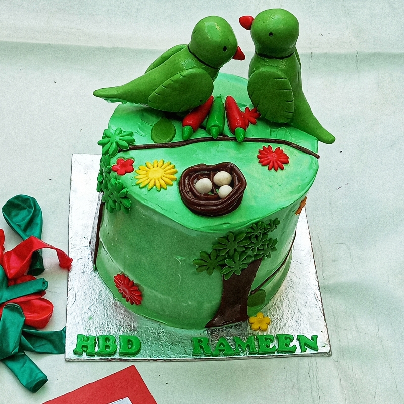 Parrot theme cake ( 3lbs)