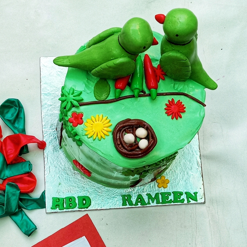Parrot theme cake ( 3lbs)