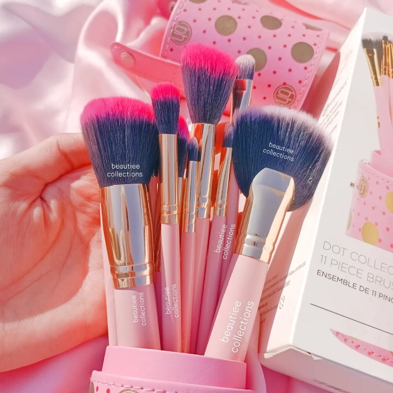 Bh cosmetics polka dots brushes set with holder