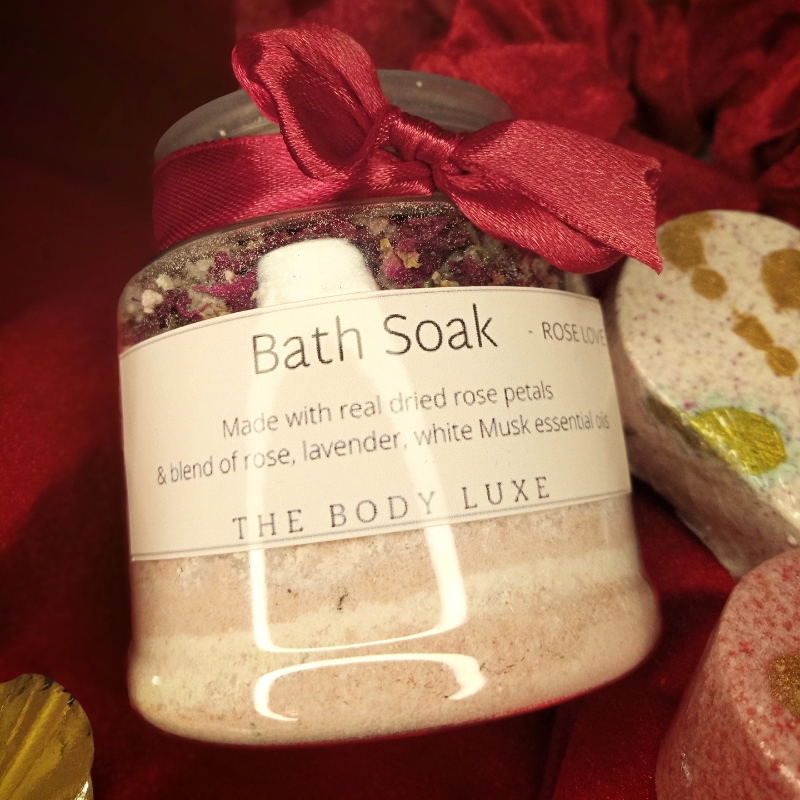 Valentines day special bath & body care box for her in red