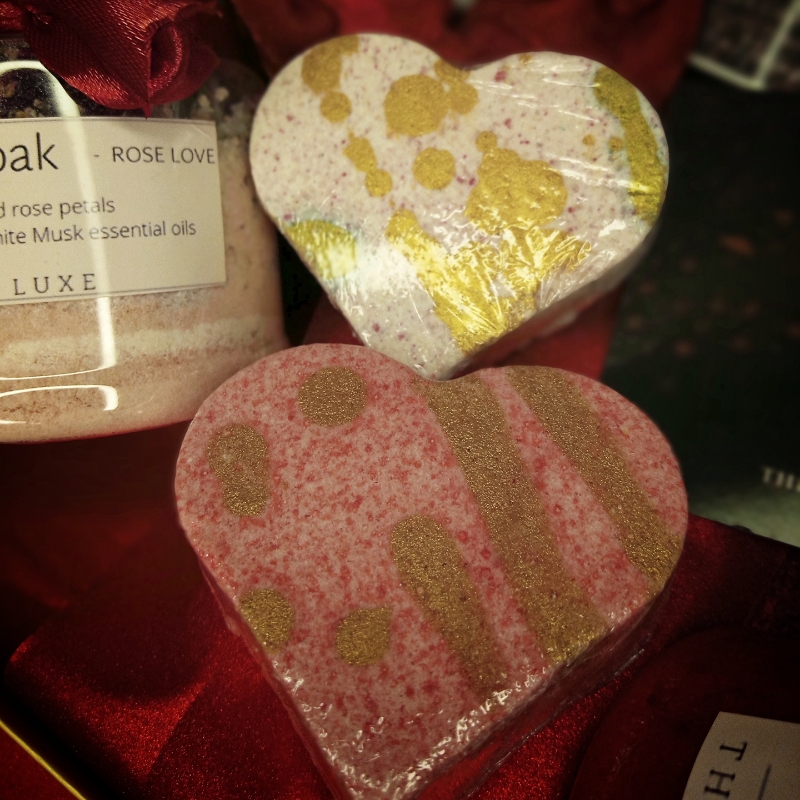Valentines day special bath & body care box for her in red