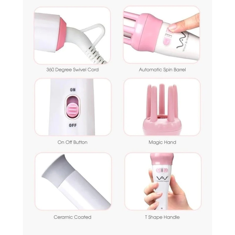 Hair Curling Iron V&V Automatic Hair Curler