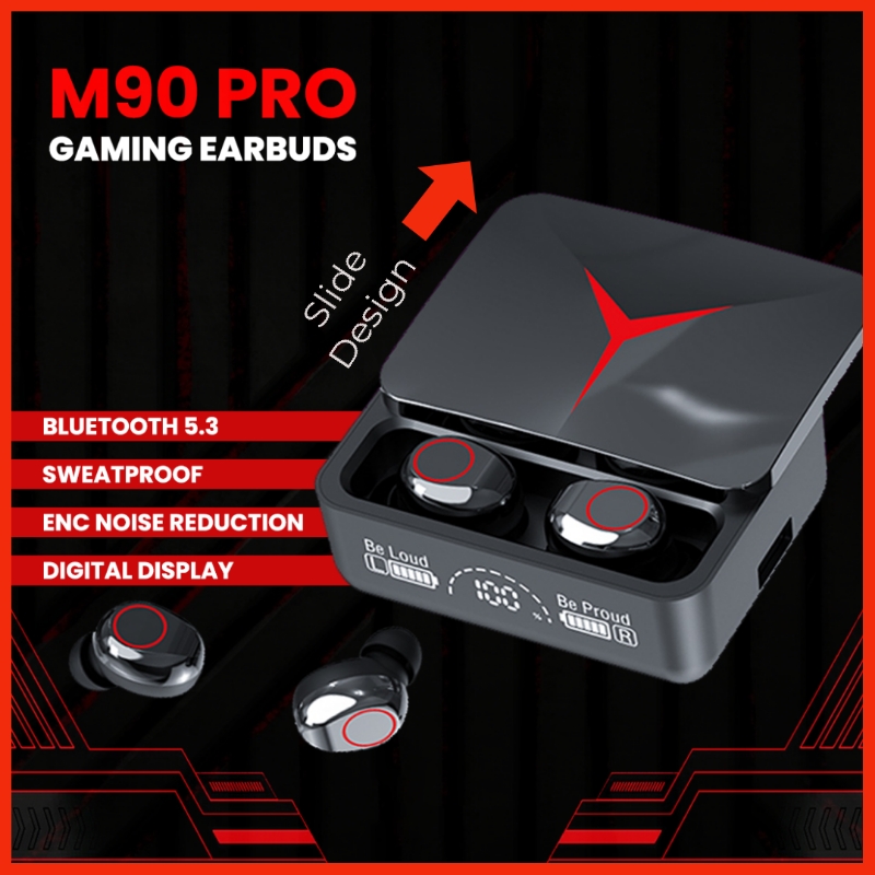 M90 Pro Bluetooth Earbuds Big Battery Gaming Type C