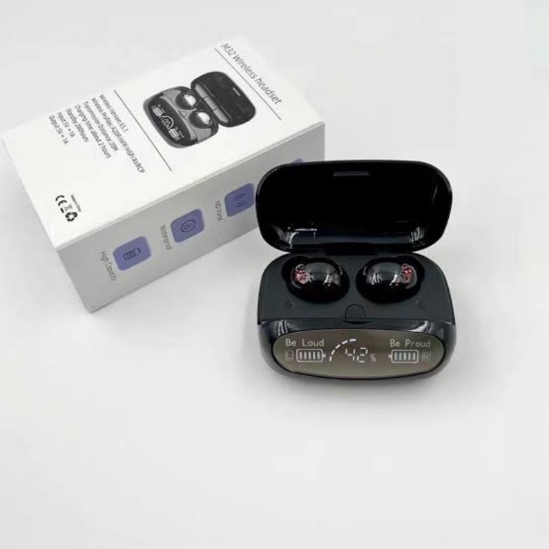 M32 TWS Dual Bluetooth Earbuds Digital Front Display