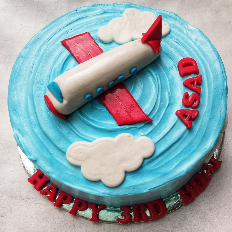 Aeroplane theme cake