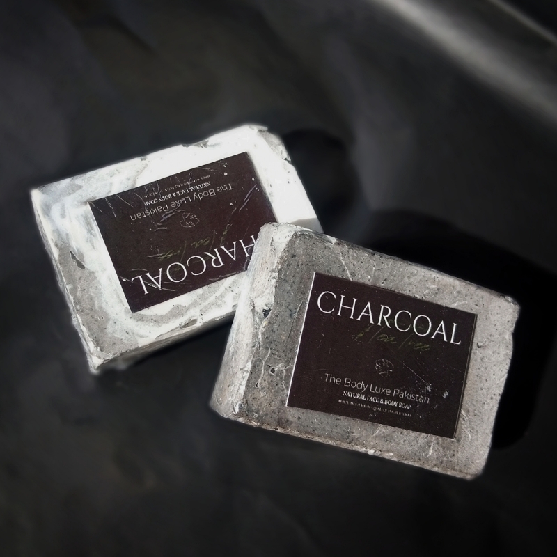 Charcoal & Tea Tree enriched natural face & body soap