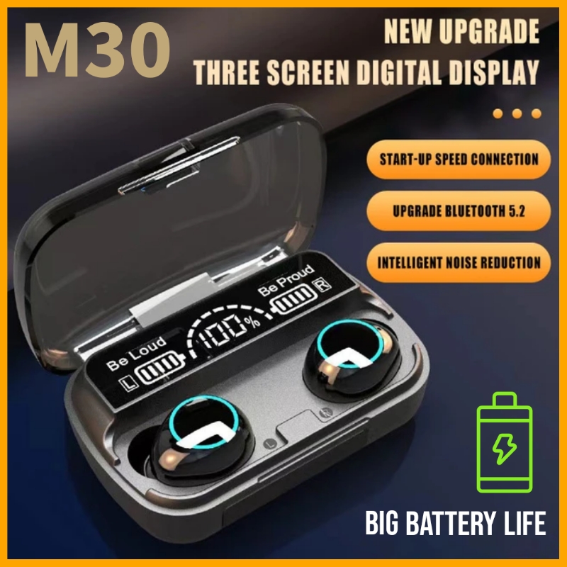 M30 Earbuds Bluetooth Big Battery Digital Display