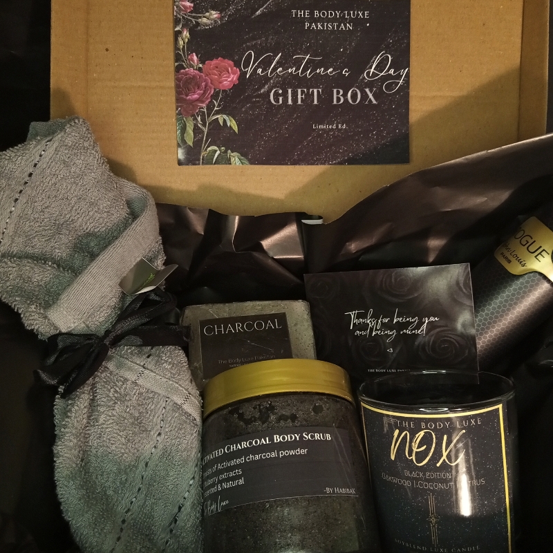 Black themed gift box for him