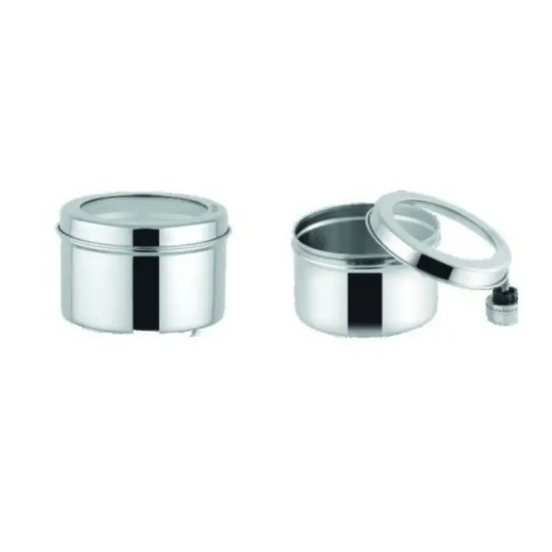 Storage Box Stainless Glass Lid