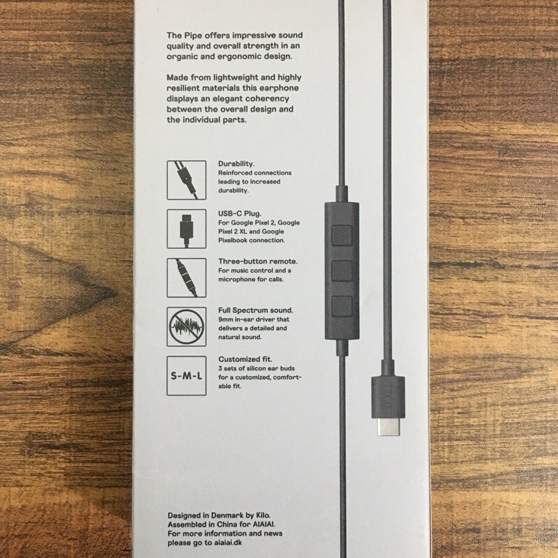 Google AIAIAI USB Type C Pipe 2.0 Earphone / Handsfree - Google AIAIAI Type C Handsfree