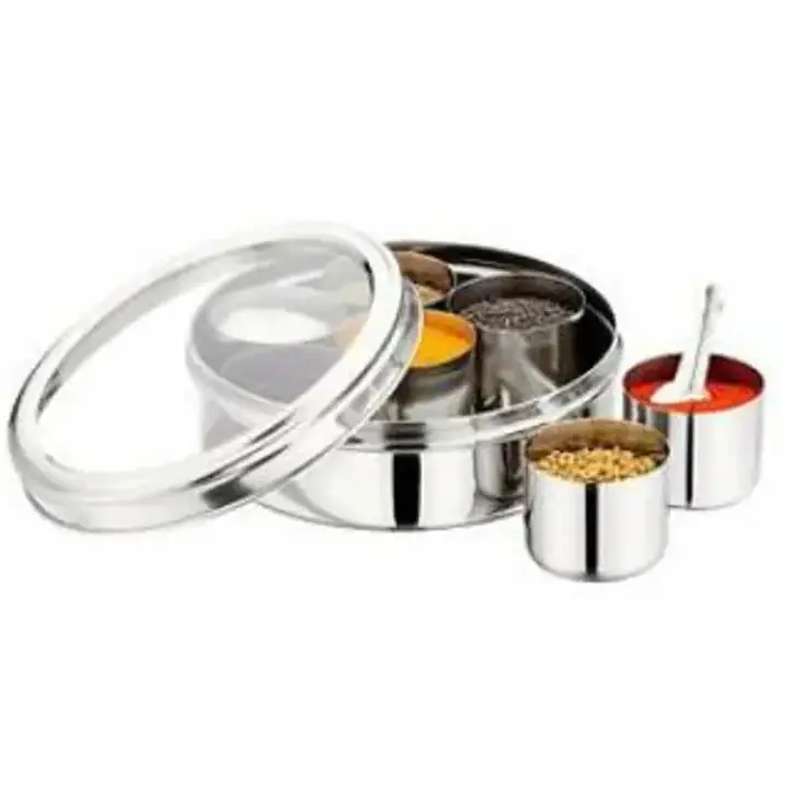 Spices Box Stainless Steel Heavy Weight With Spoon