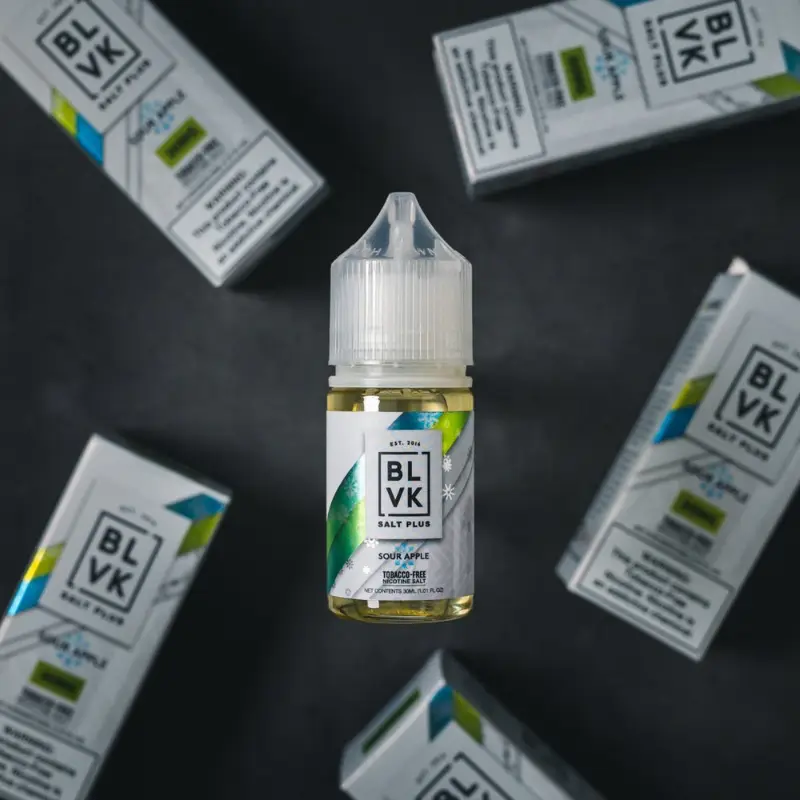 Sour apple iced by BLVK SALT PLUS 30ml bottle