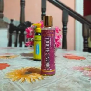 Organic hair oil and shampoo combo