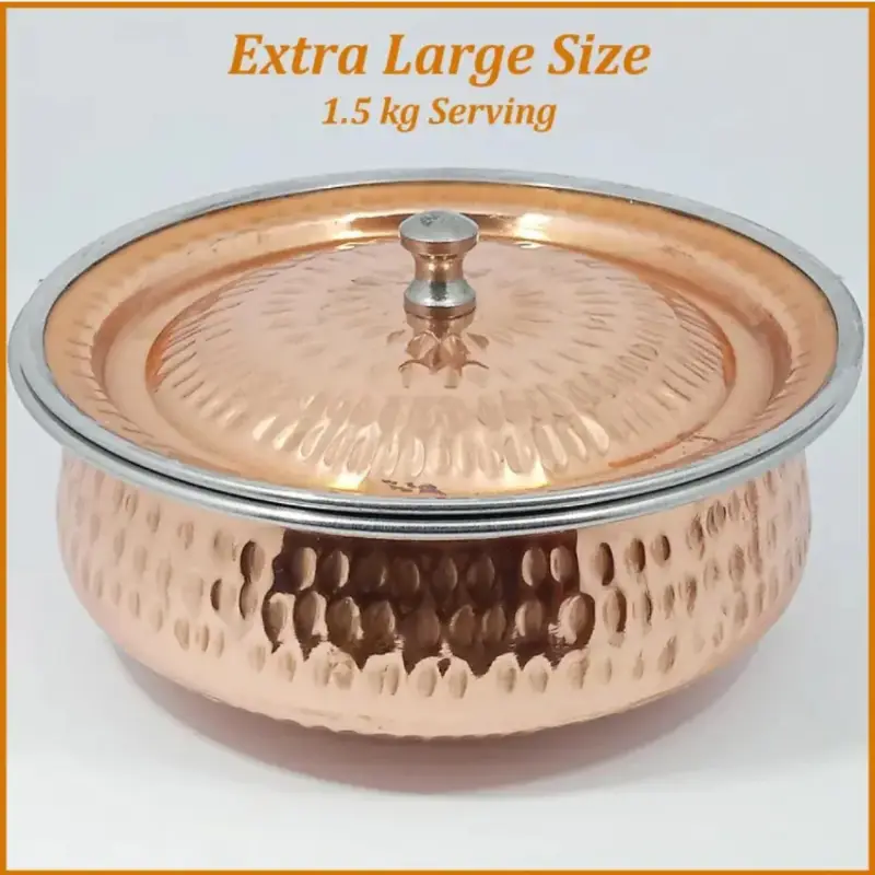 Copper Casserole Serving  Pot