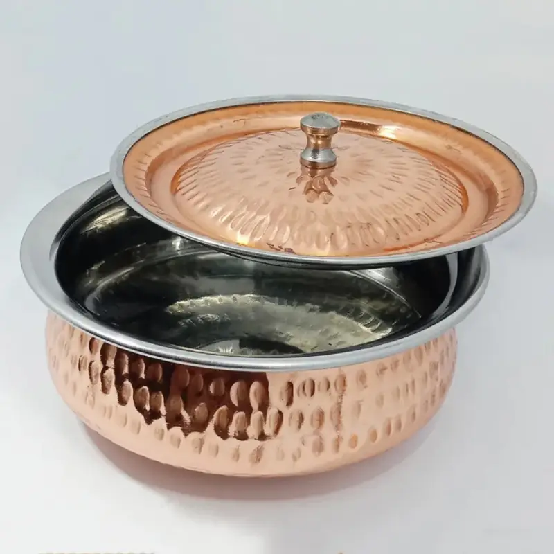 Copper Casserole Serving  Pot