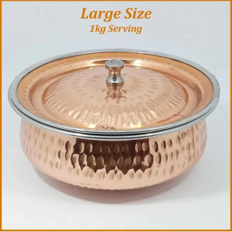Copper Casserole Serving  Pot