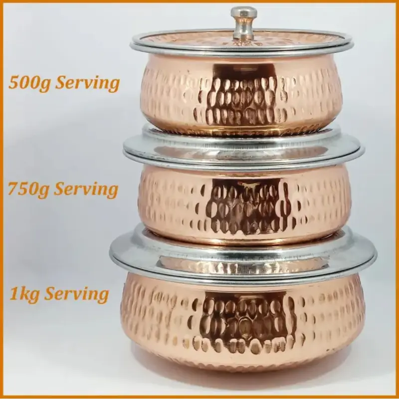 Copper Casserole Serving  Pot