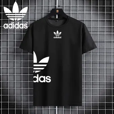 Adidas Black Printed Permium Quality T-Shirt For Men