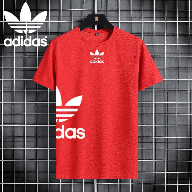 Adidas Red Printed Permium Quality T-Shirt For Men