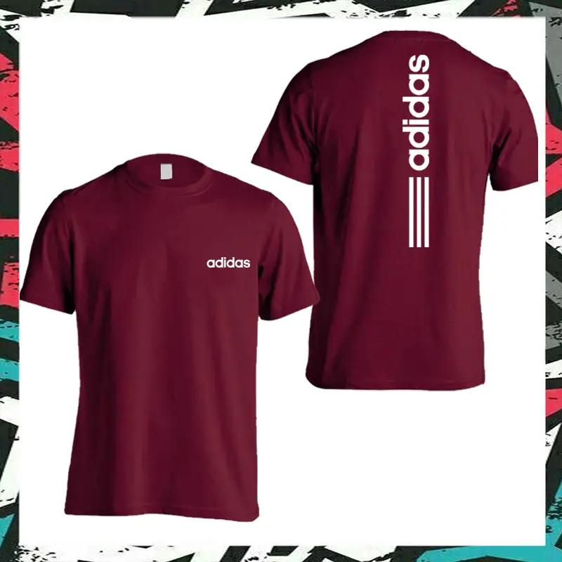Multicolor Adidas Printed Permium Quality T-Shirt For Men