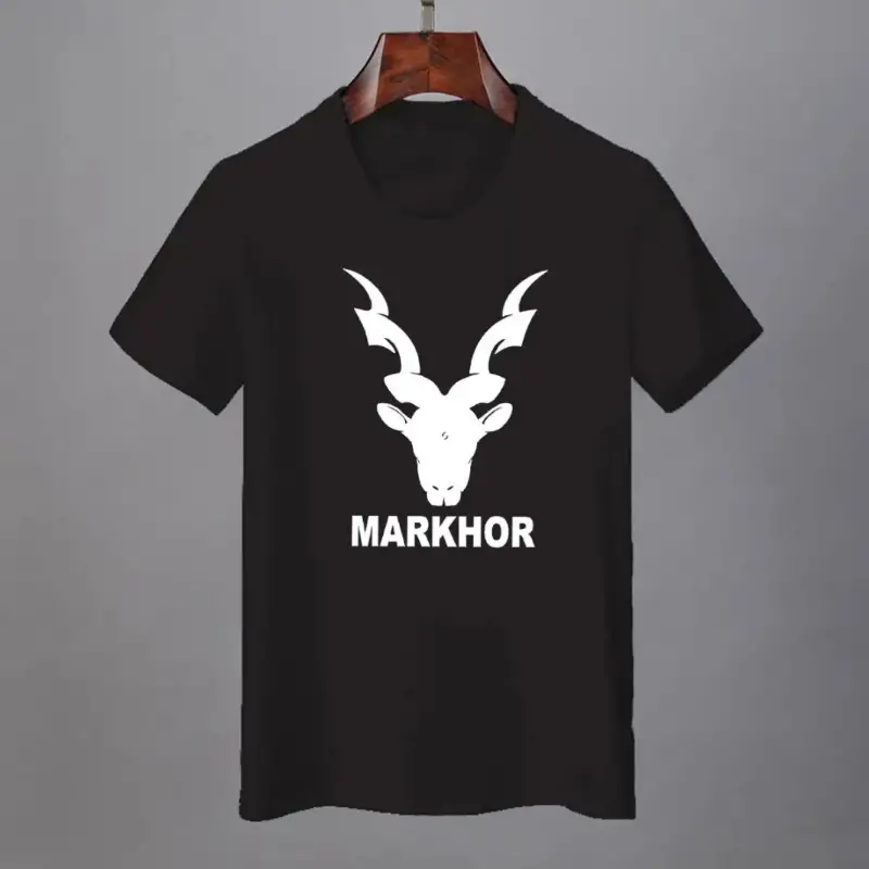Black Markhor Printed Permium Quality T-Shirt For Men