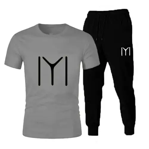 IYI Printed T-Shirt With Trouser Summer Tracksuit For Men