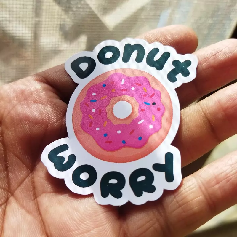 Donut Worry Sticker