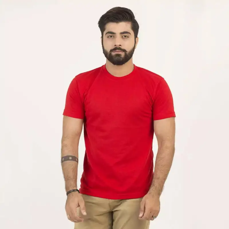 Red Basic T-Shirt For Men