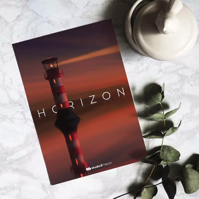 Horizon A4 Poster Sticker