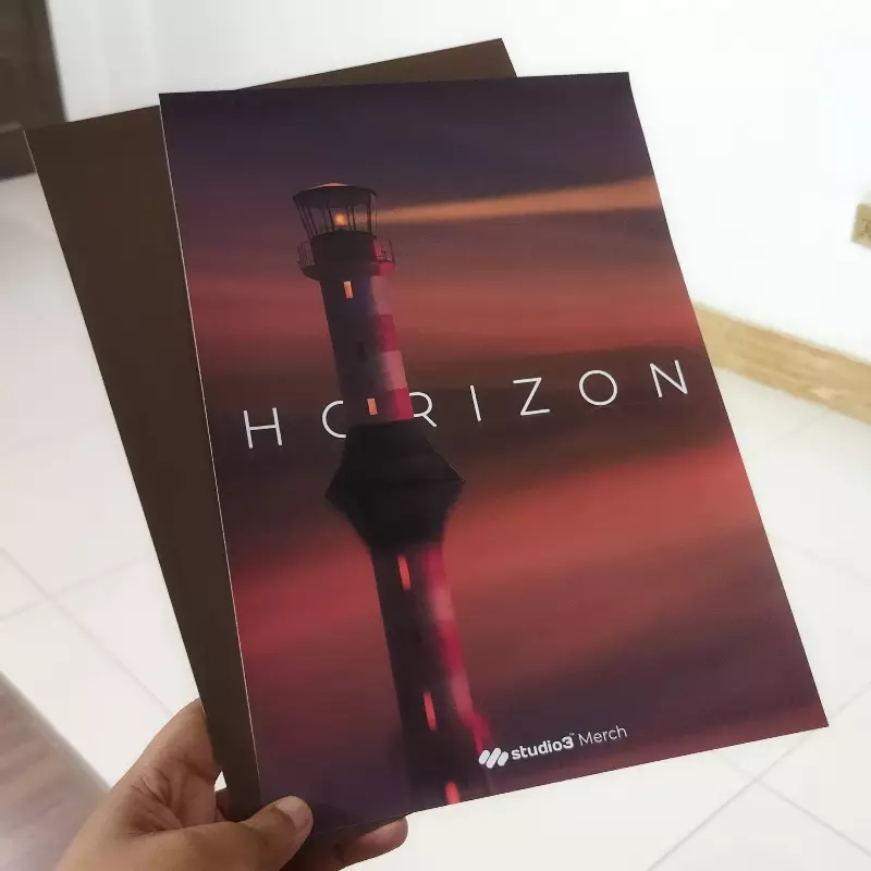Horizon A4 Poster Sticker