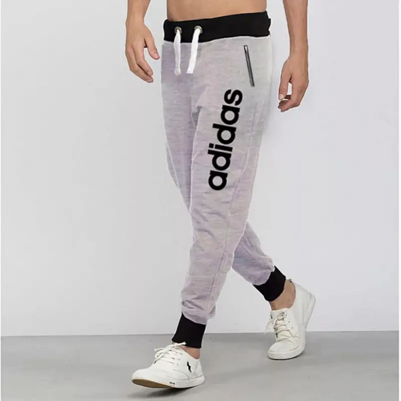 Grey Adidas Summer Stylish Different Printed Trouser For Men
