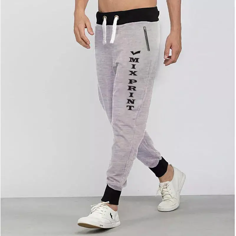 Grey Summer Stylish Different Printed Trouser For Men
