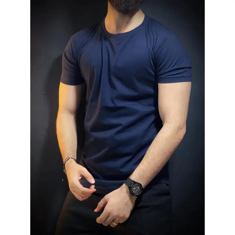 Men's Plain T-Shirt Navy Blue