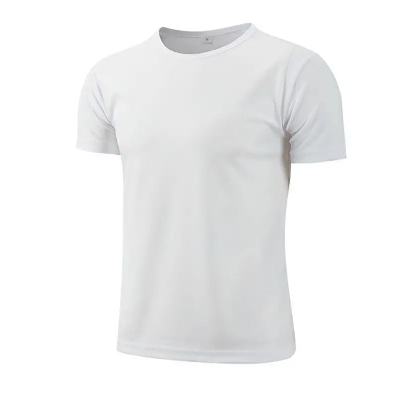 White Basic Sports Polyester T-Shirt For Men Super Best Quality