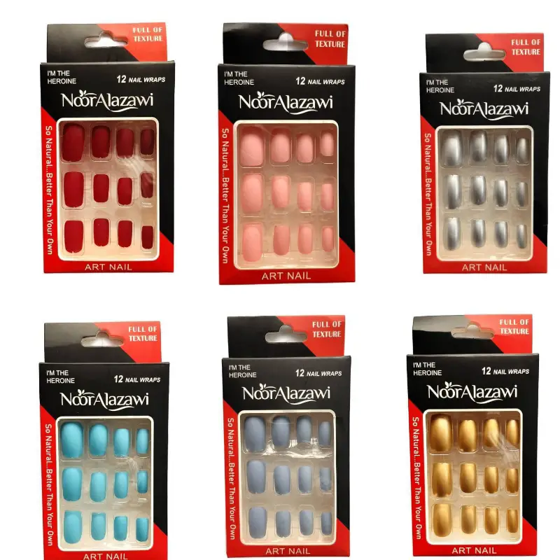 Stick On Artificial Nails Pack Of 6