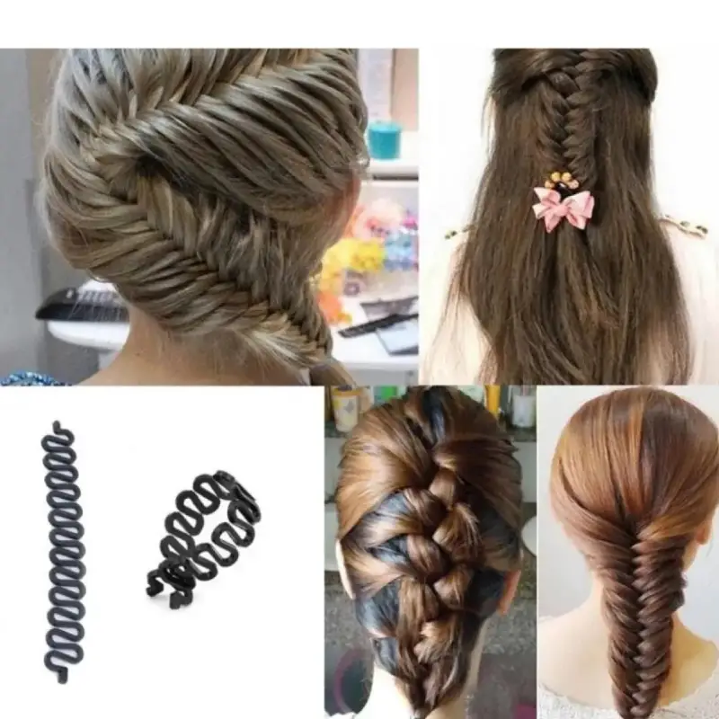 6 Pcs/Set New Hairstyle Braiding Tools Pull- Hair Dispenser Disk Hair Combs Fashion Hair Accessories